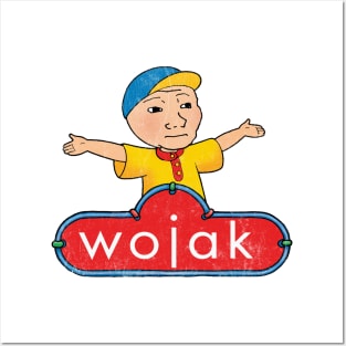 Caillou Wojak Meme Design Posters and Art